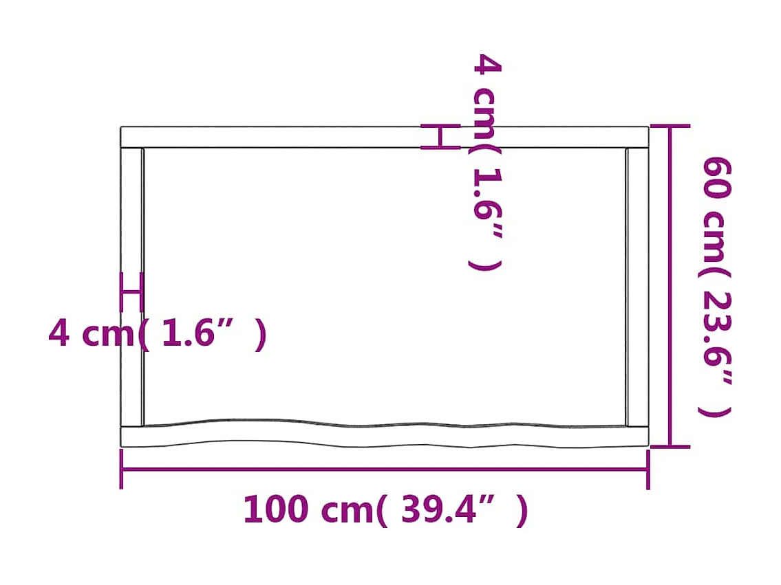 Étagère murale marron foncé bois chêne massif traité