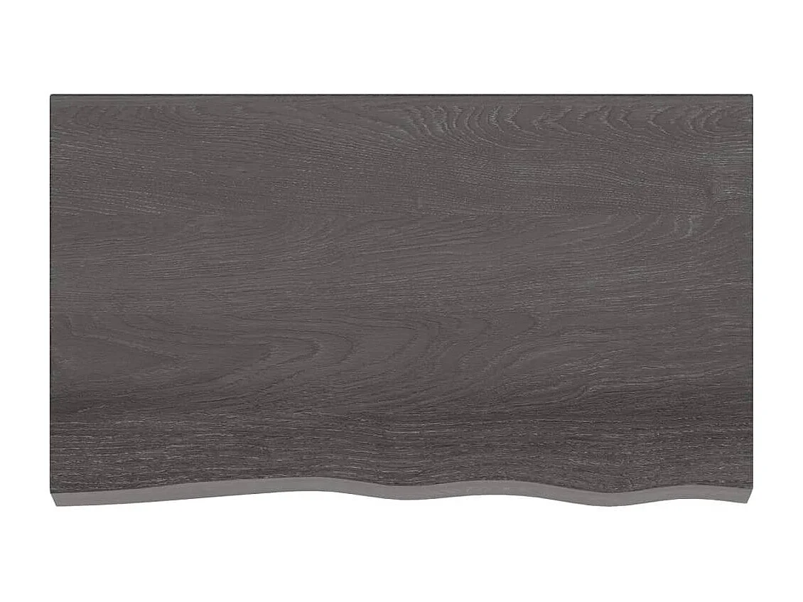 Étagère murale marron foncé bois chêne massif traité