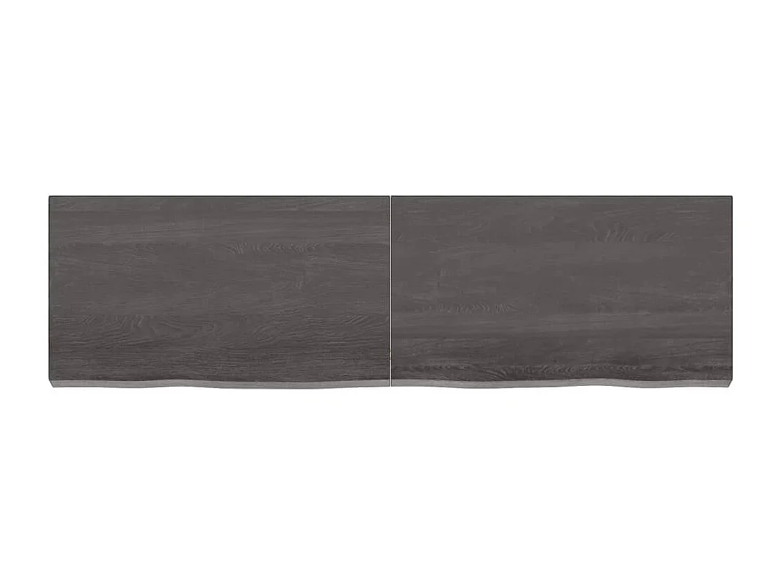 Étagère murale marron foncé bois chêne massif traité