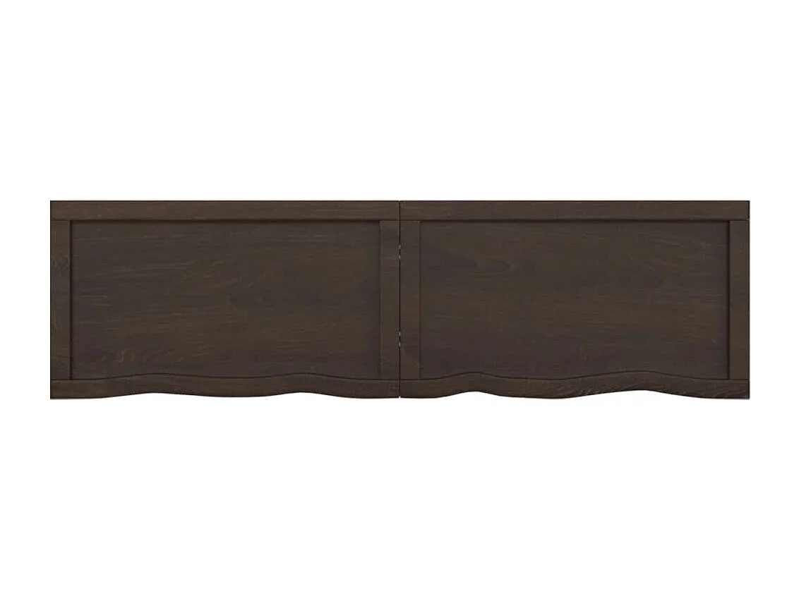 Étagère murale marron foncé bois chêne massif traité