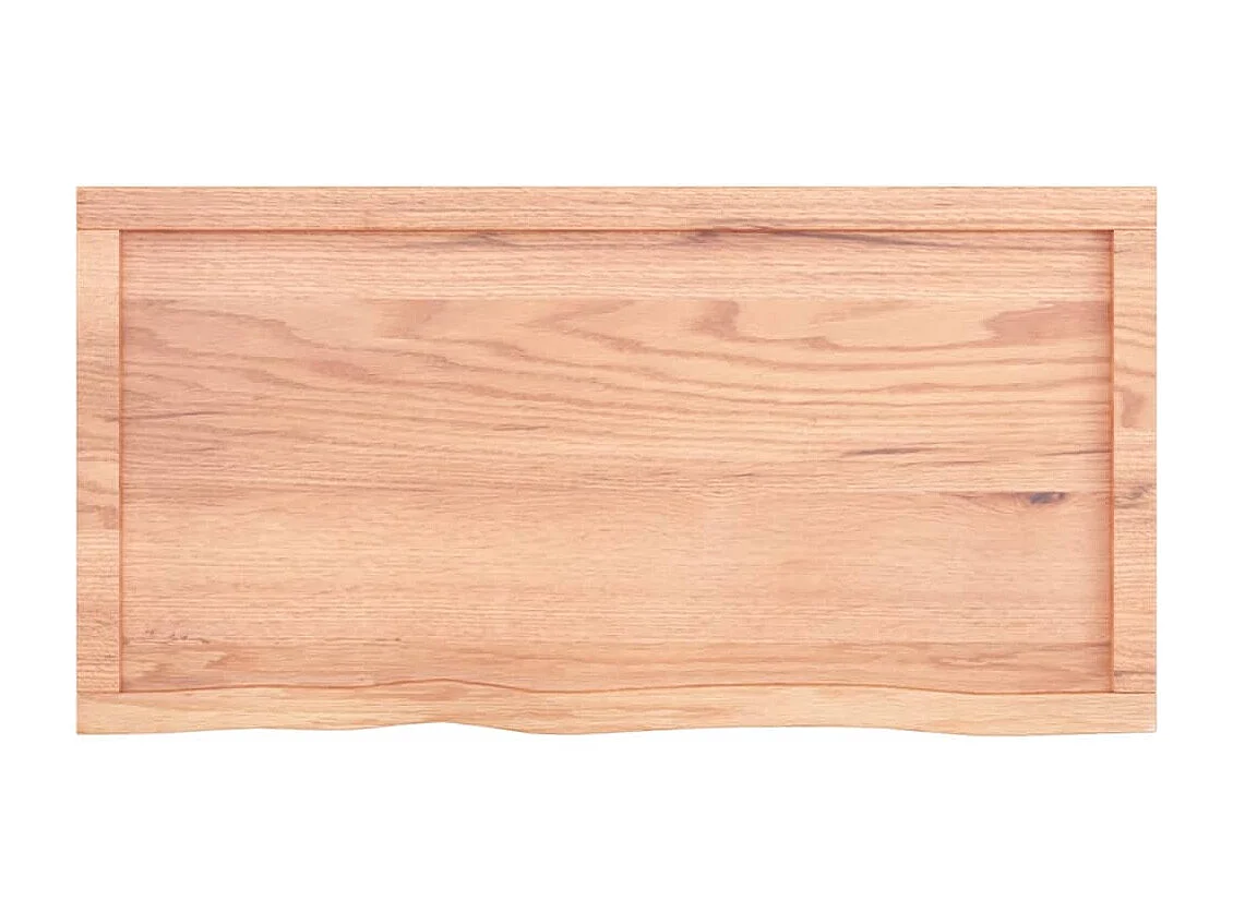 Étagère murale marron clair bois chêne massif traité