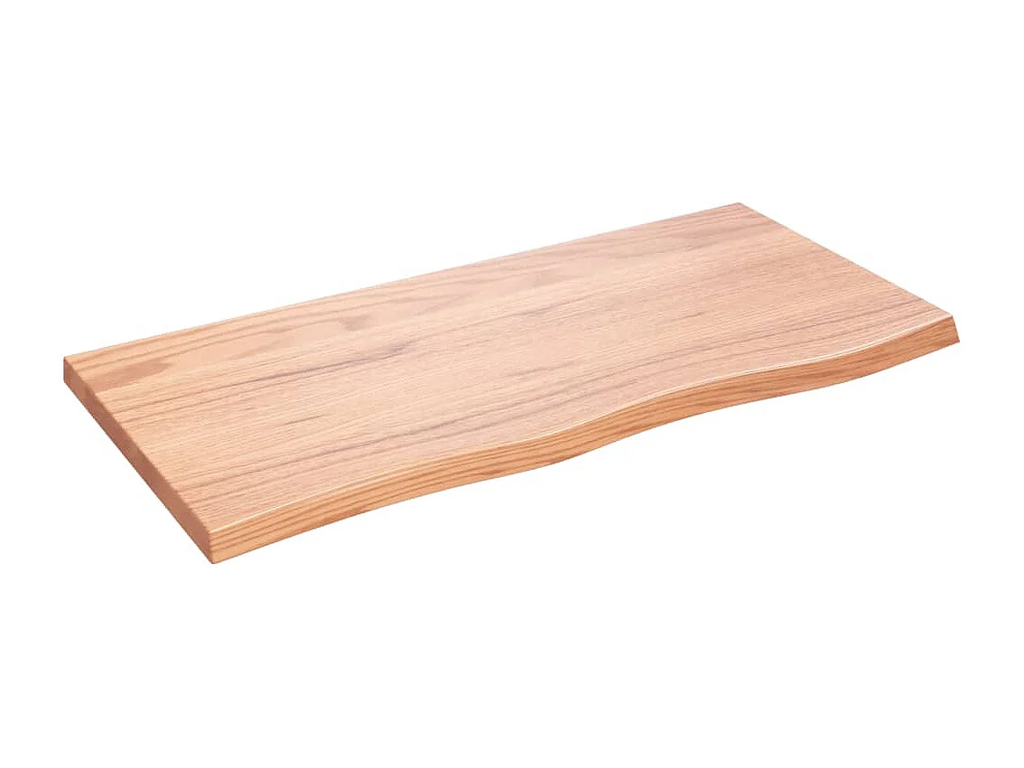 Étagère murale marron clair bois chêne massif traité