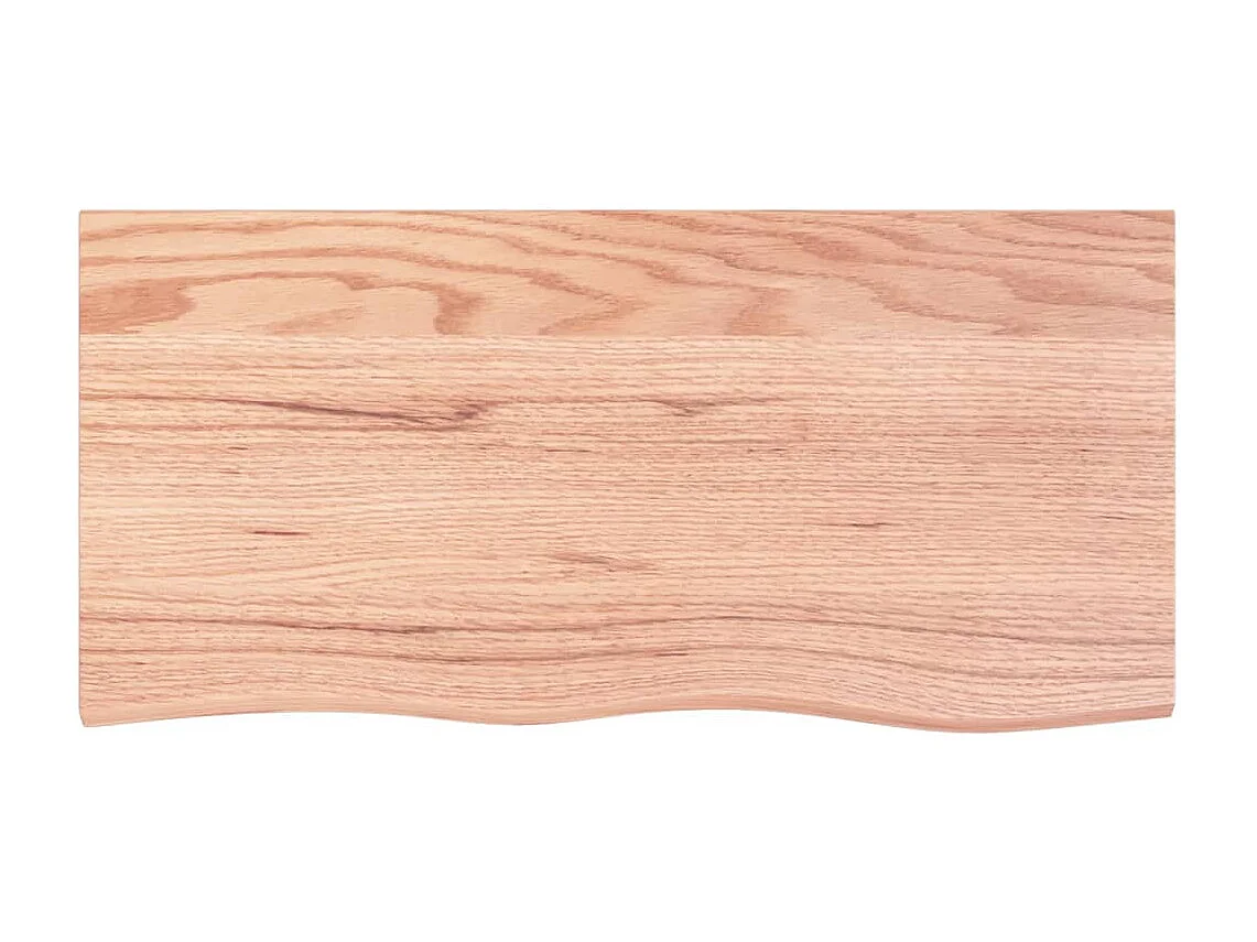 Étagère murale marron clair bois chêne massif traité