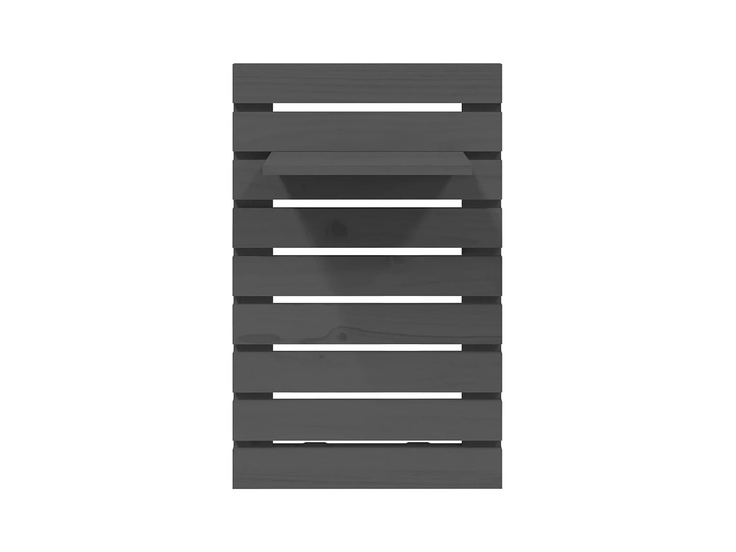 Étagères de chevet murales 2 pcs Gris Bois de pin massif