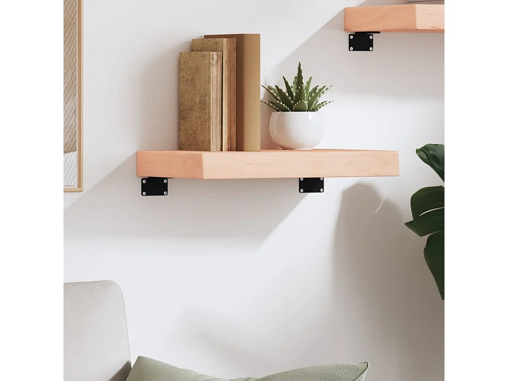 Étagère murale 40x30x(2-6) cm bois de chêne massif non traité