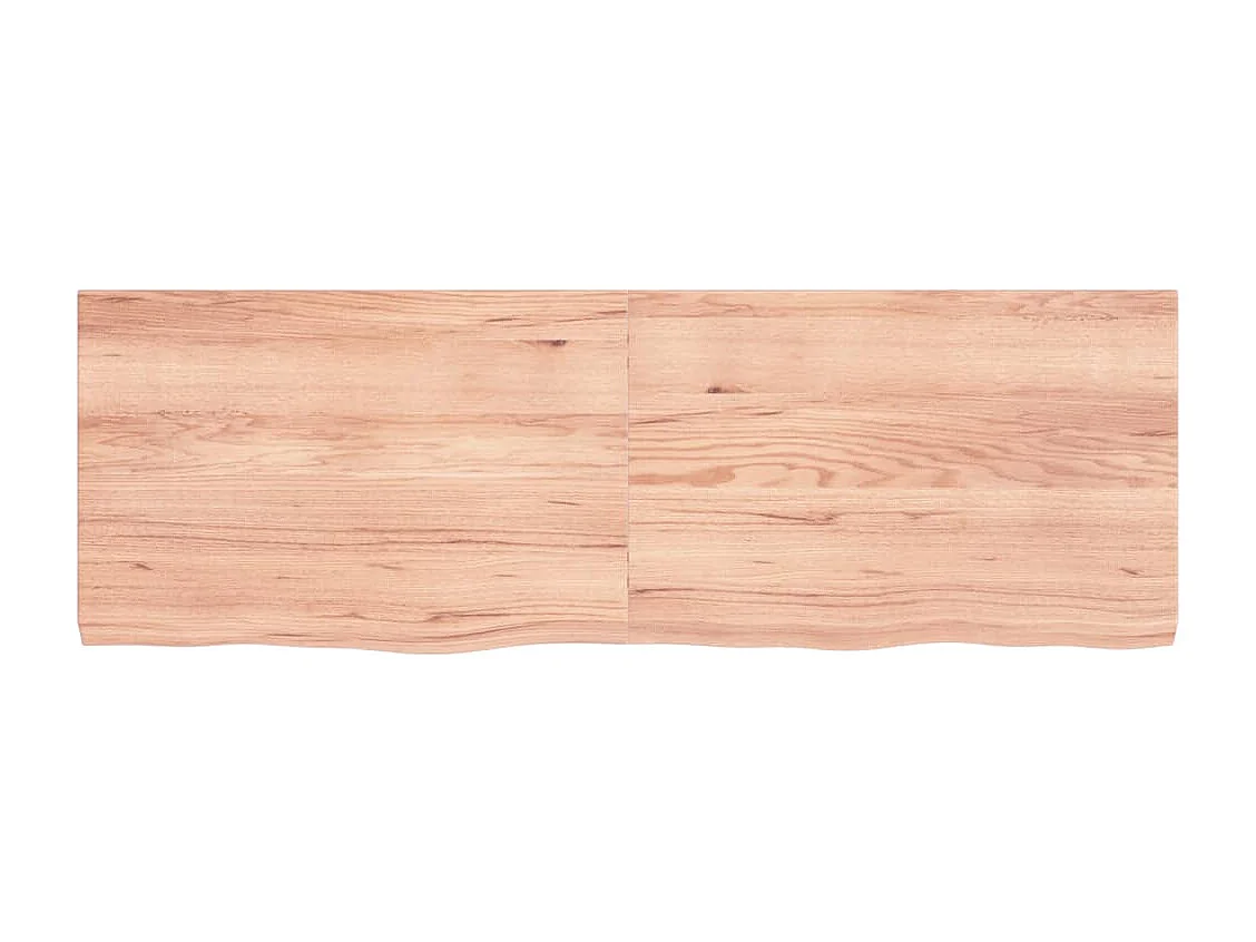 Étagère murale marron clair bois chêne massif traité