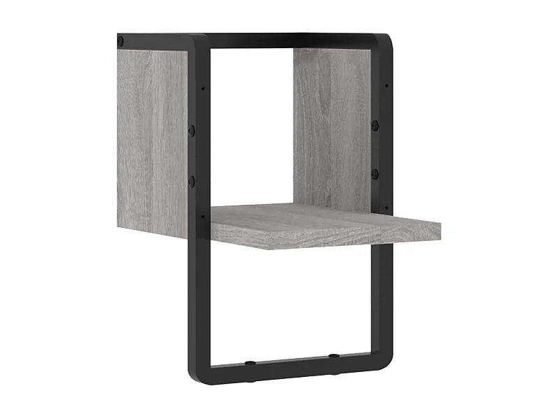 Étagère murale avec barre sonoma gris 20x25x30