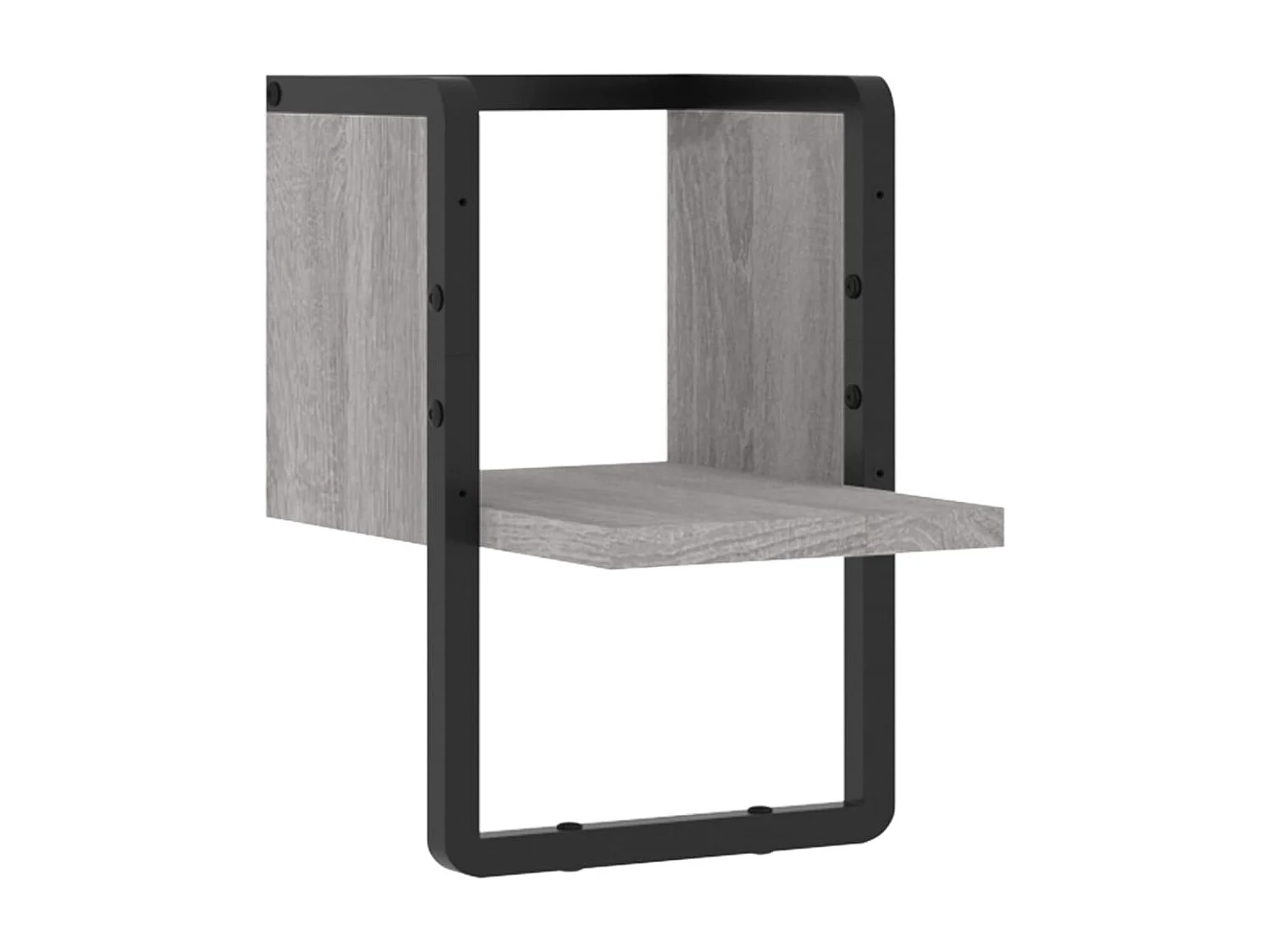Étagère murale avec barre sonoma gris 20x25x30
