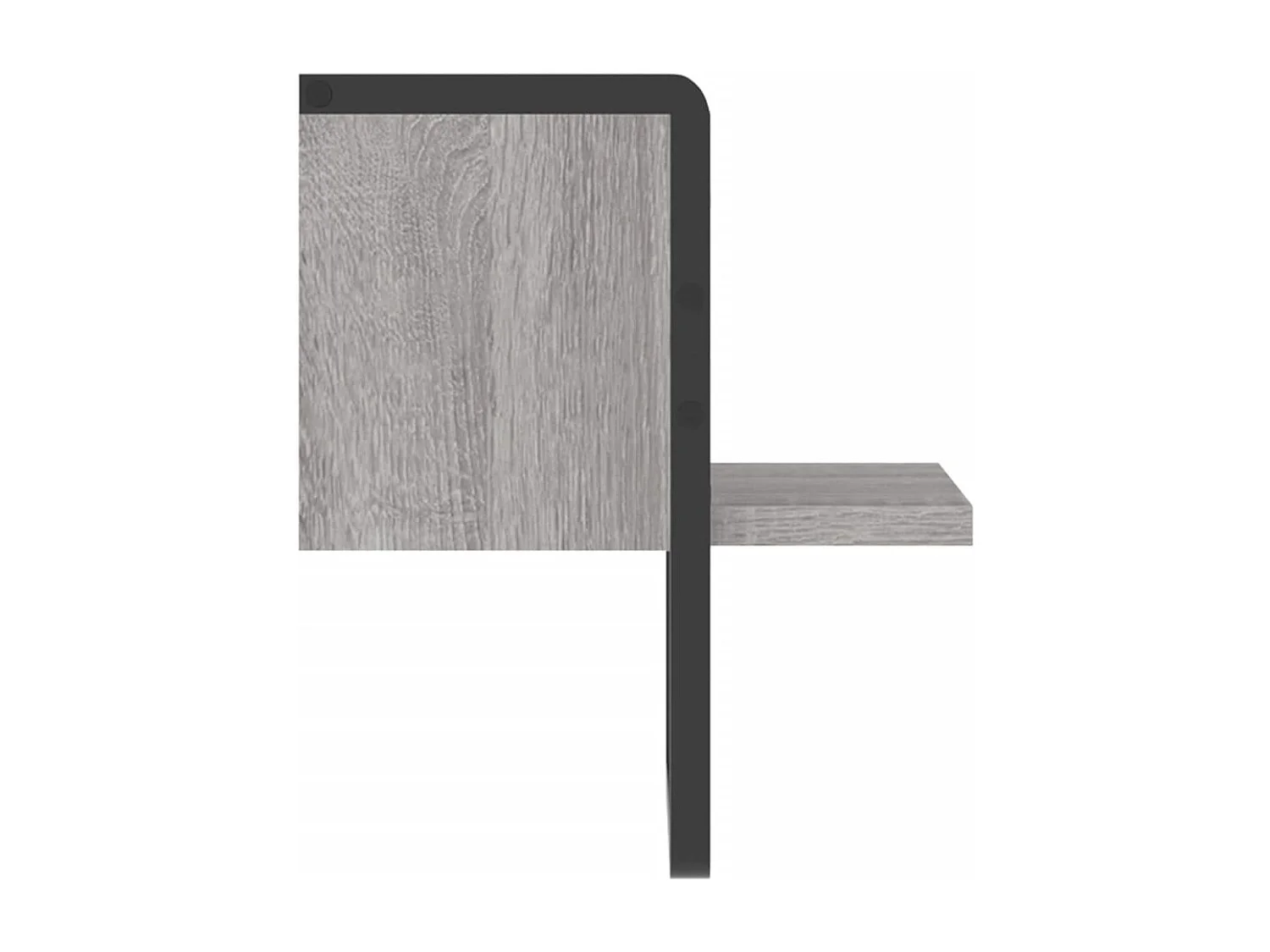 Étagère murale avec barre sonoma gris 20x25x30