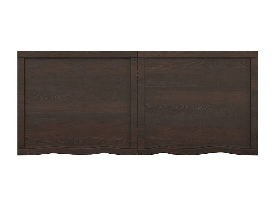 Étagère murale marron foncé bois chêne massif traité