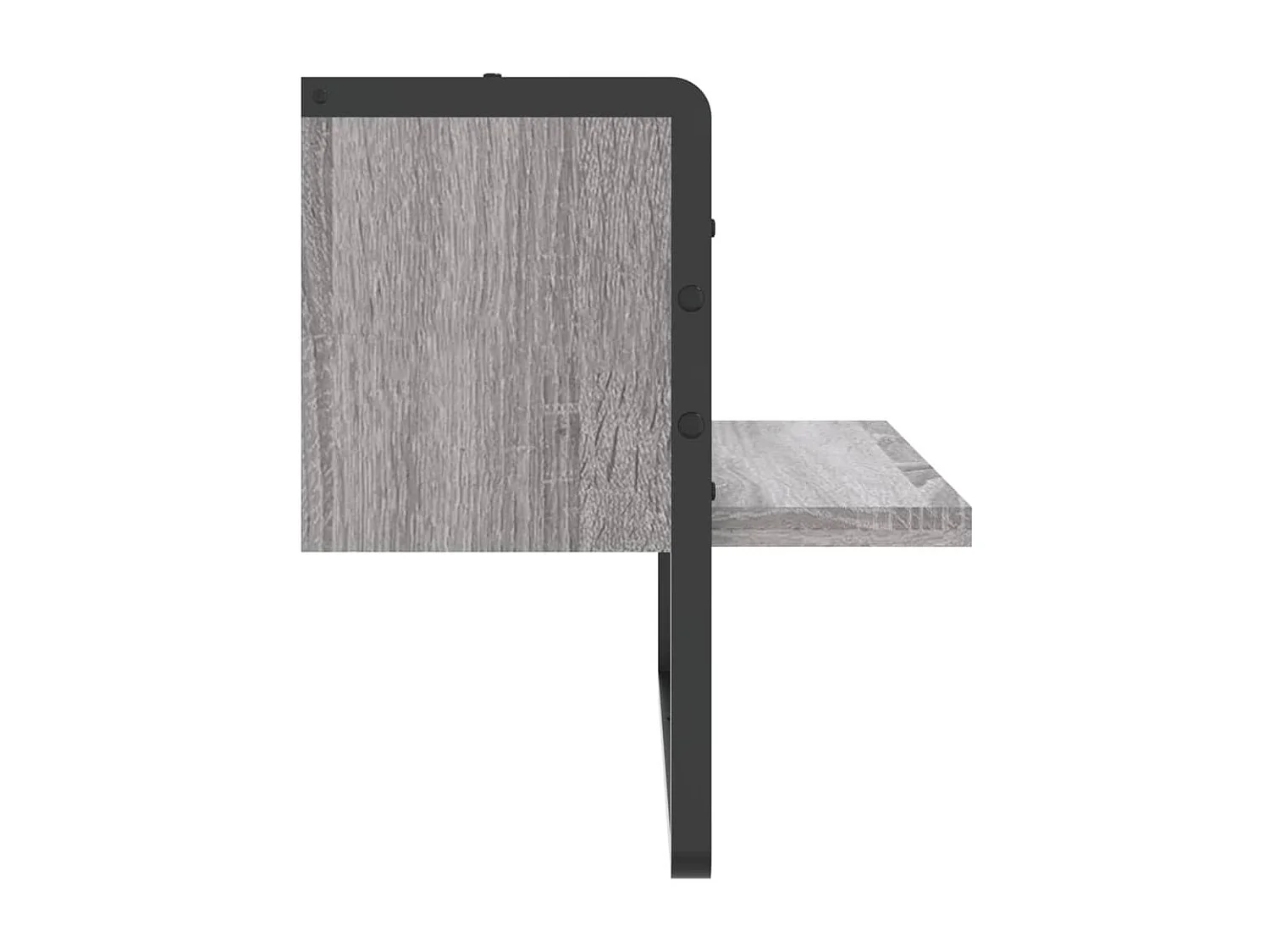 Étagère murale avec barre sonoma gris 40x25x30