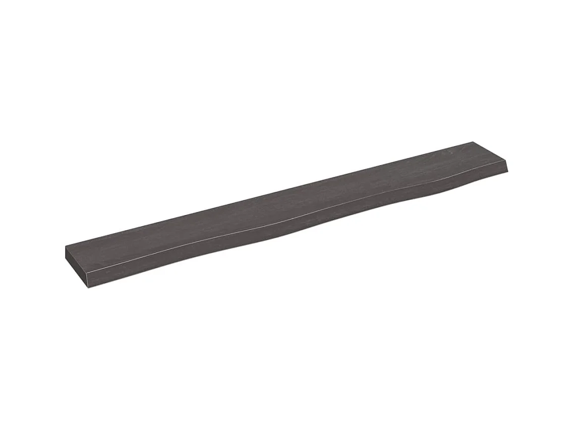 Étagère murale marron foncé 80x10x2 bois chêne massif traité