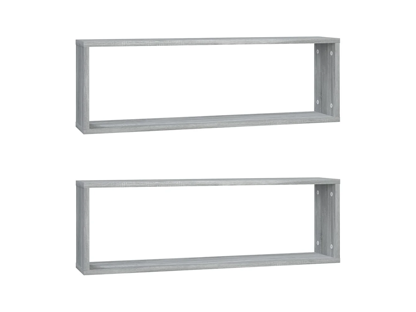 Étagères murales cubiques 2 pcs Sonoma gris 80x15x26,5