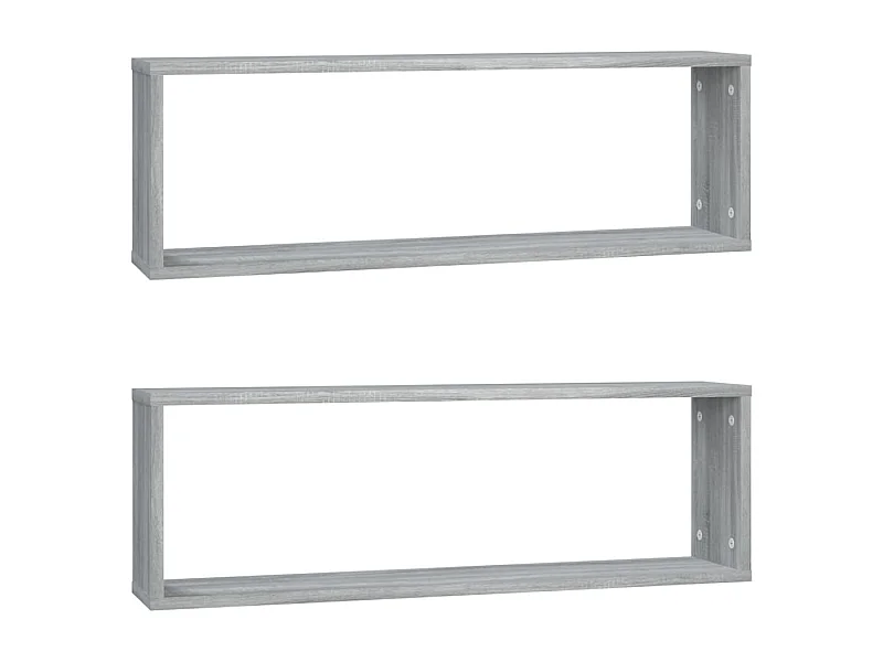 Étagères murales cubiques 2 pcs Sonoma gris 80x15x26,5