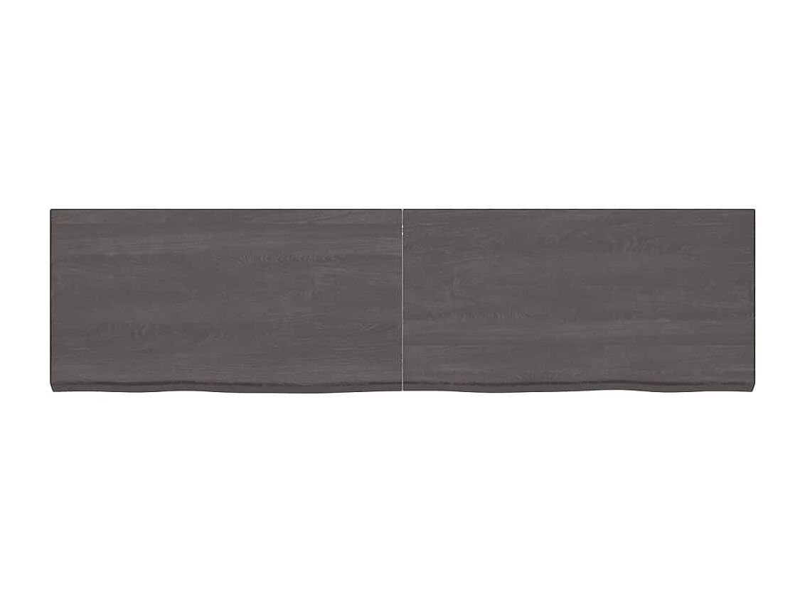 Étagère murale marron foncé bois chêne massif traité