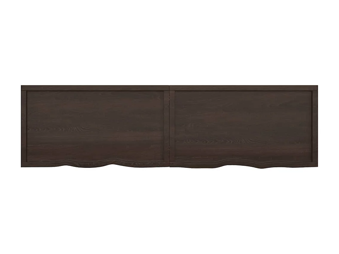 Étagère murale marron foncé bois chêne massif traité