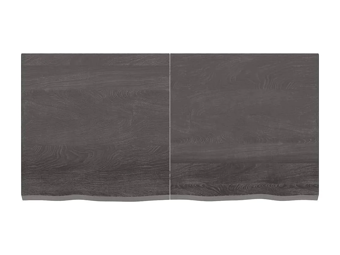 Étagère murale marron foncé bois chêne massif traité