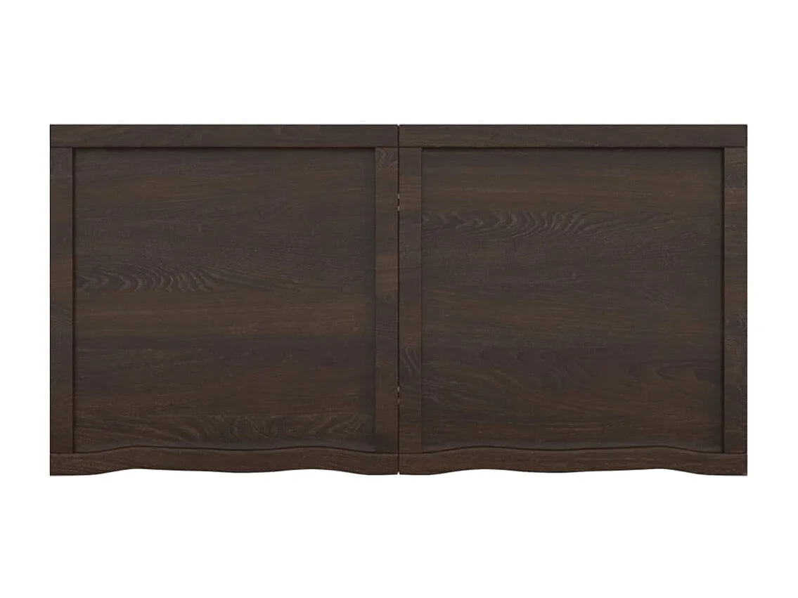 Étagère murale marron foncé bois chêne massif traité