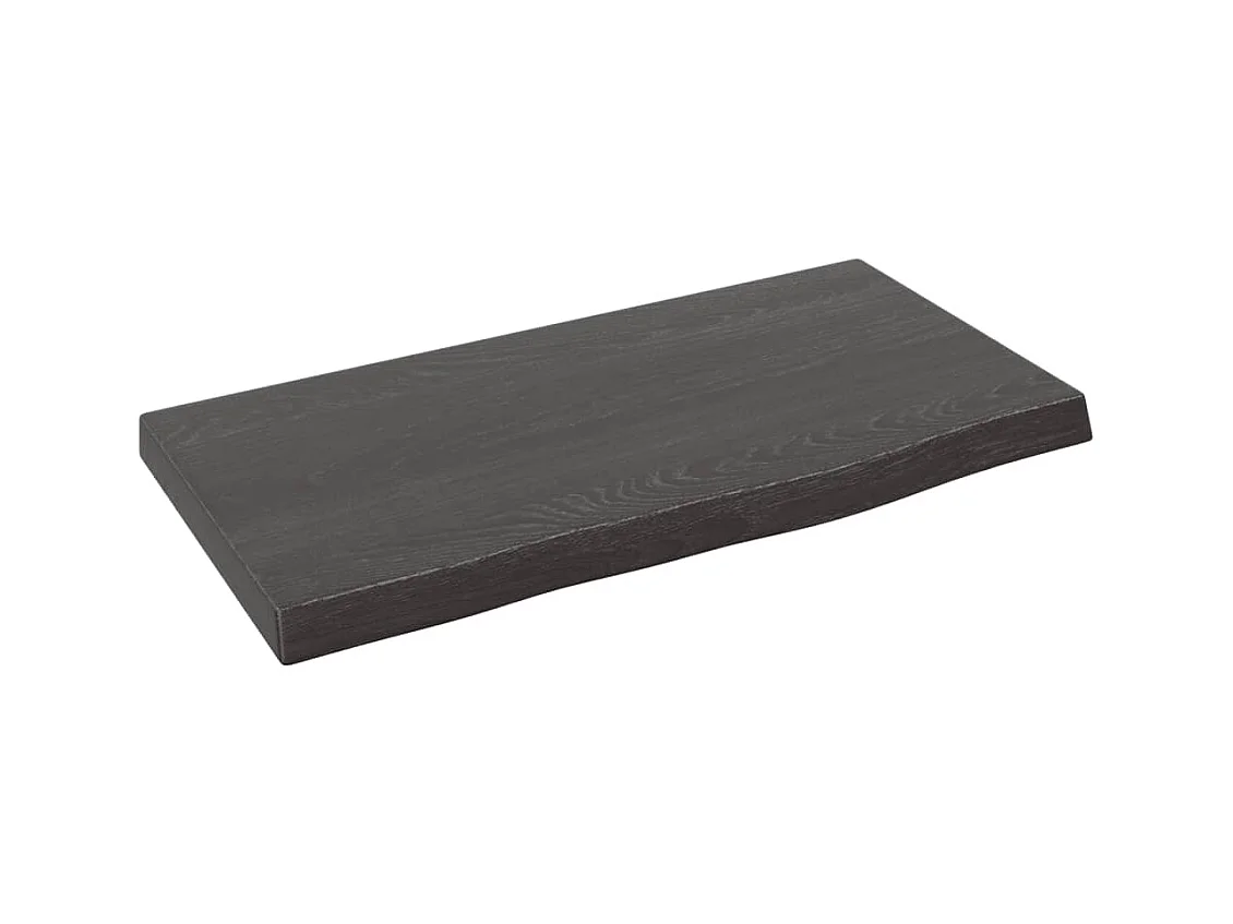 Étagère murale marron foncé 40x20x2 bois chêne massif traité