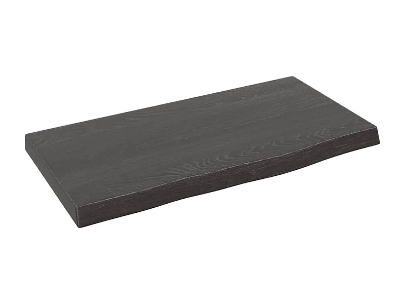 Étagère murale marron foncé 40x20x2 bois chêne massif traité