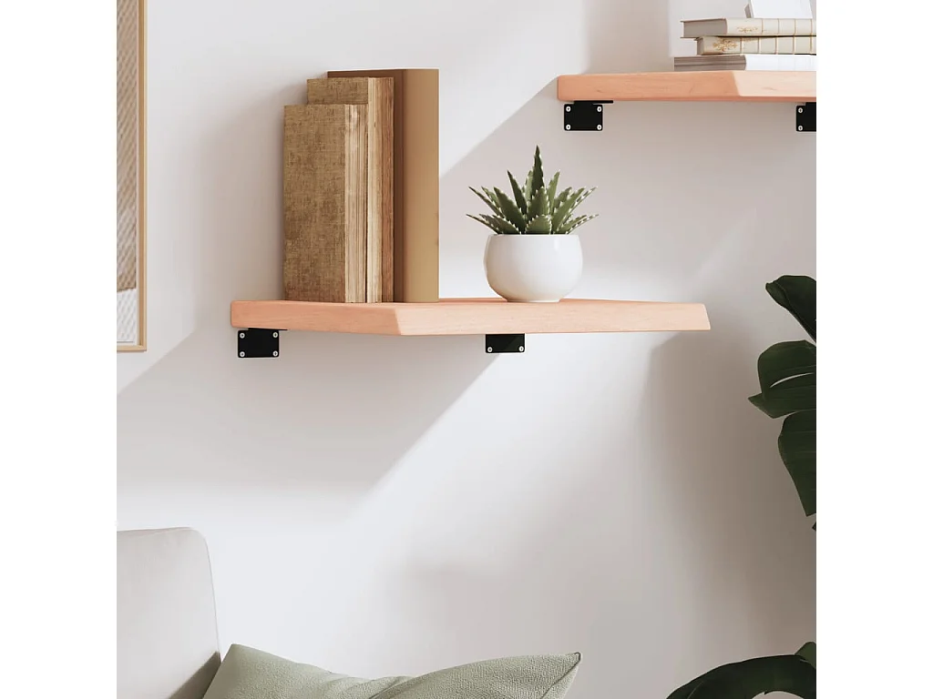 Étagère murale 40x40x(2-4)cm bois de chêne massif non traité