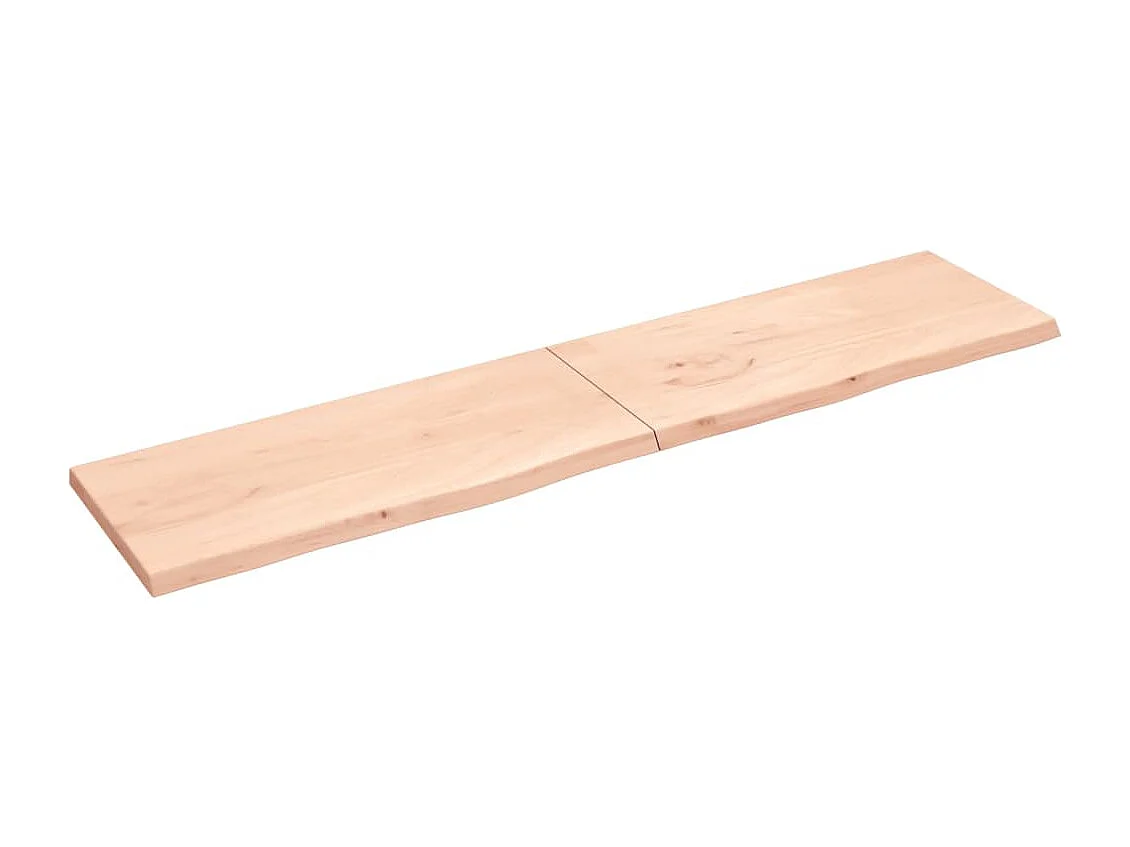 Étagère murale 220x50x(2-4) cm bois de chêne massif non traité