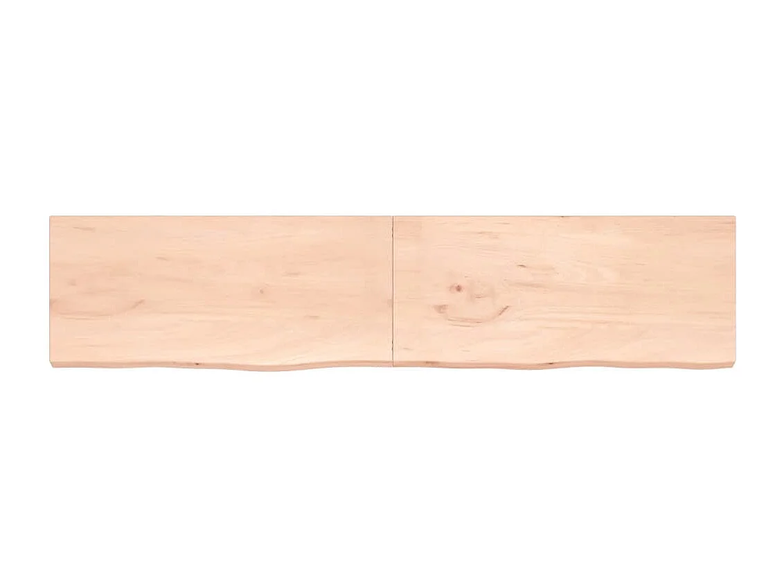 Étagère murale 220x50x(2-4) cm bois de chêne massif non traité