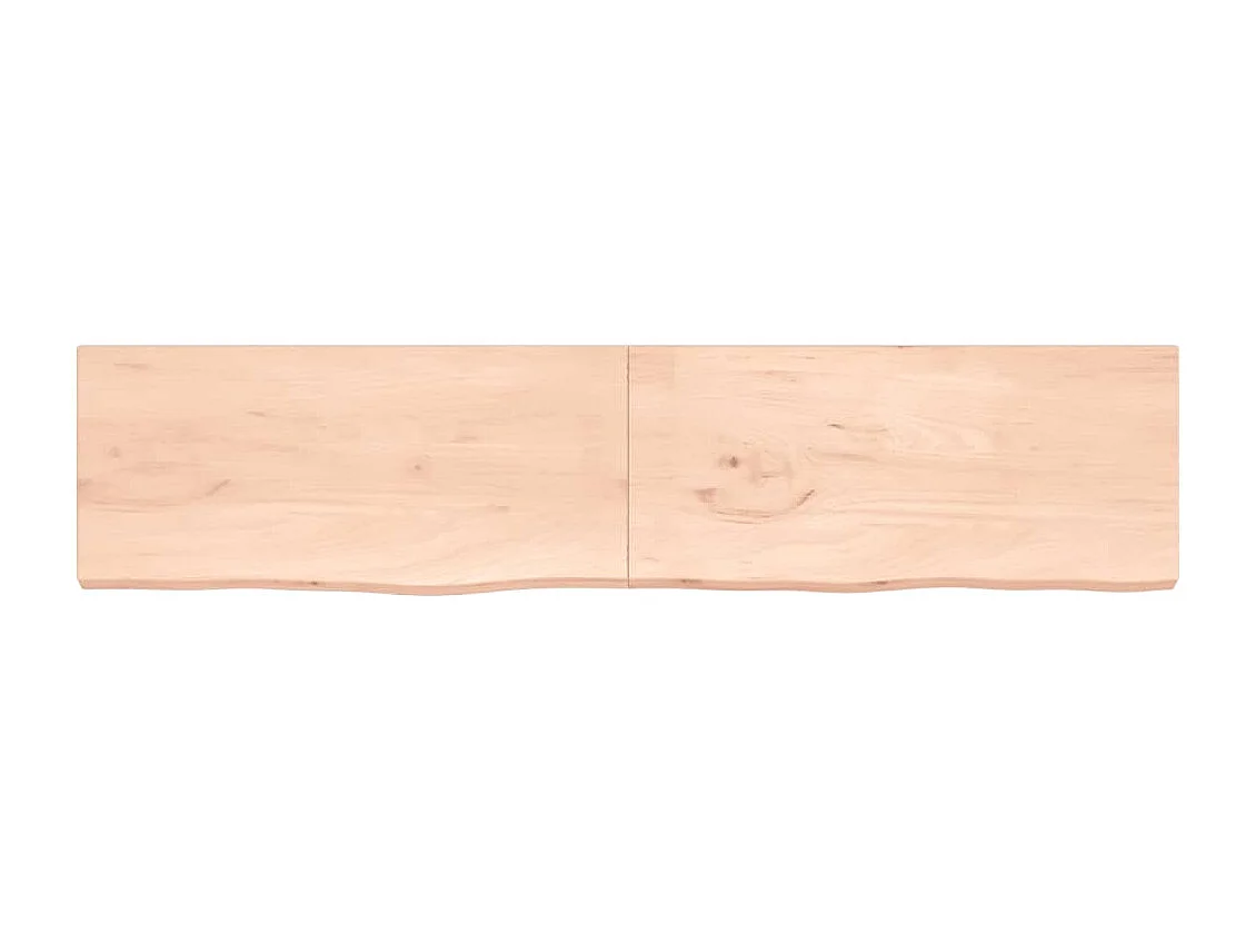 Étagère murale 220x50x(2-4) cm bois de chêne massif non traité