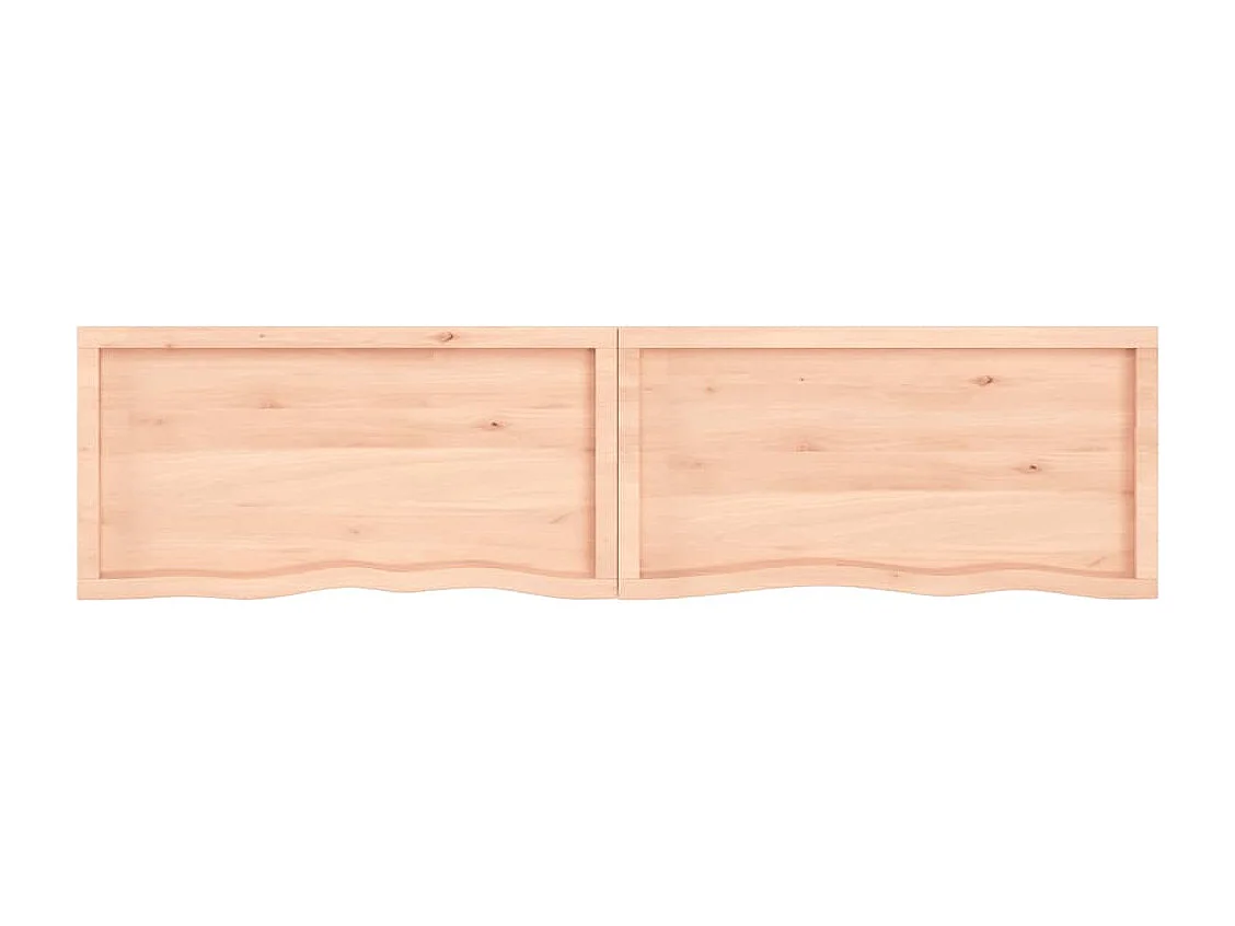 Étagère murale 220x50x(2-4) cm bois de chêne massif non traité