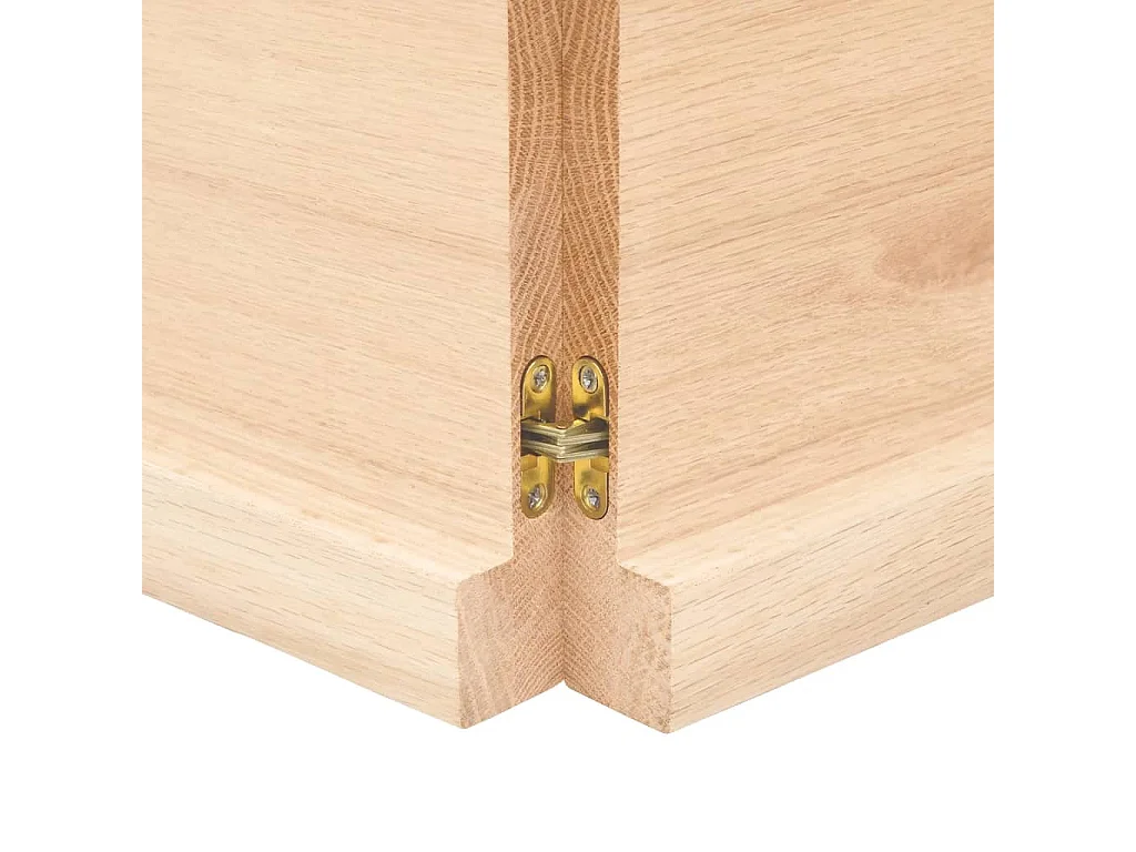 Étagère murale 220x50x(2-4) cm bois de chêne massif non traité