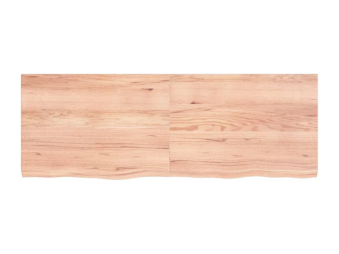 Étagère murale marron clair bois chêne massif traité