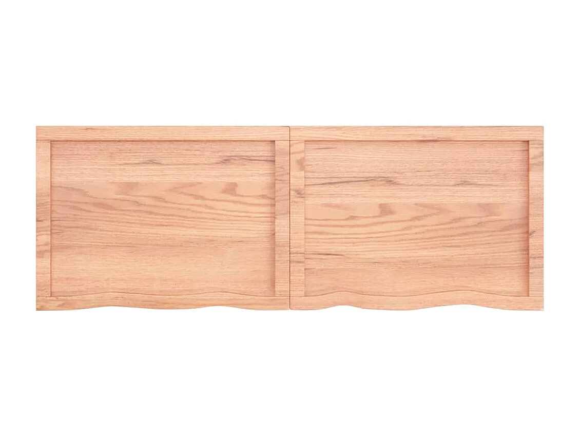 Étagère murale marron clair bois chêne massif traité