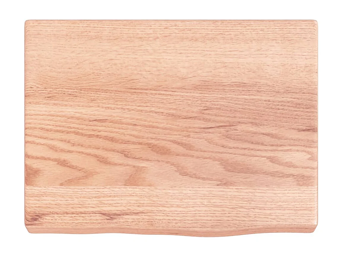 Étagère murale marron clair bois chêne massif traité