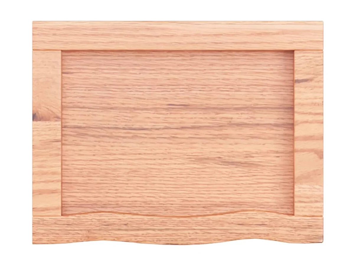 Étagère murale marron clair bois chêne massif traité