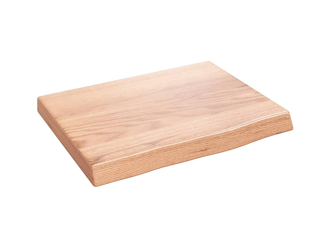 Étagère murale marron clair bois chêne massif traité