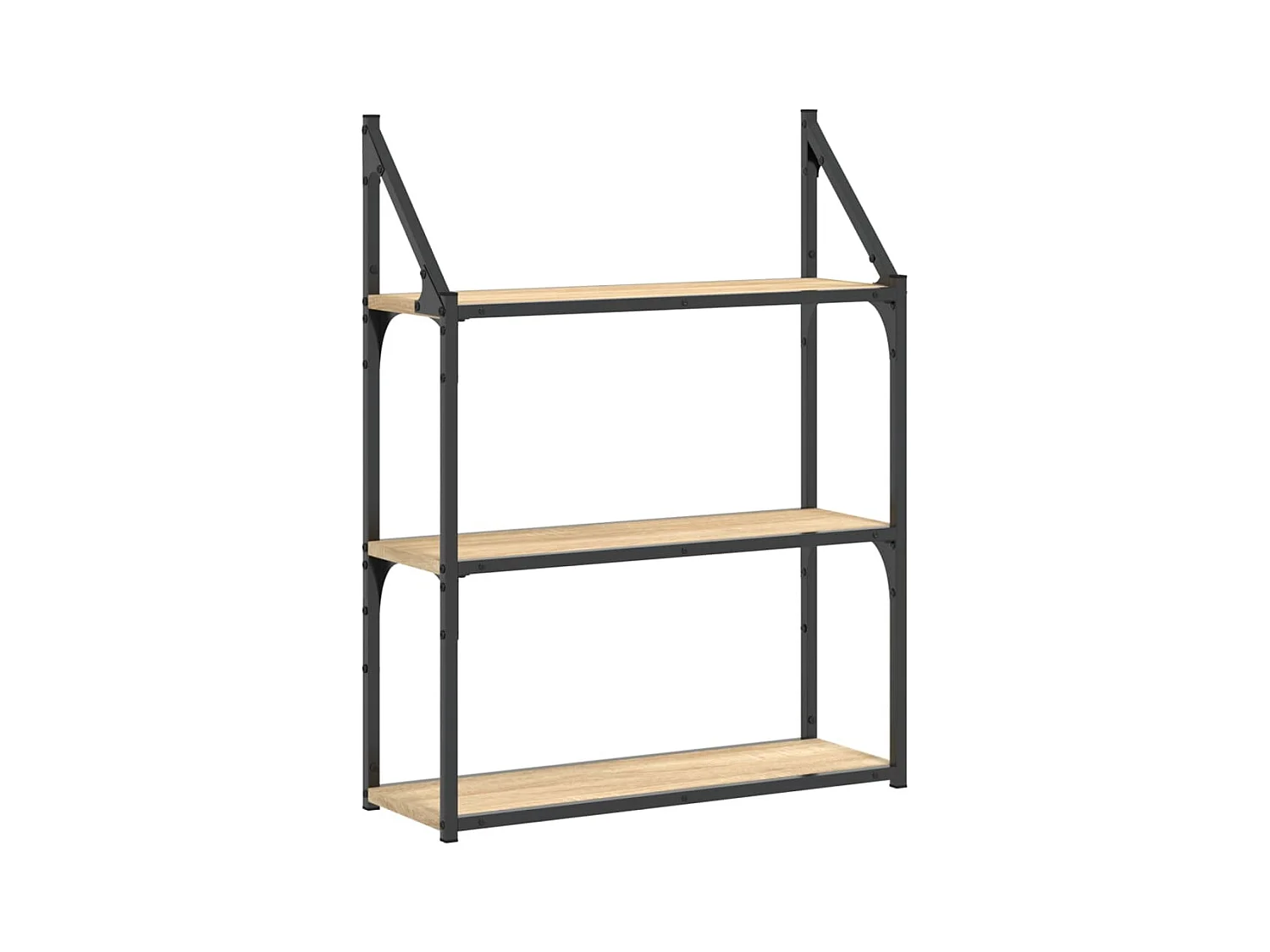 Étagère murale 3 niveaux chêne sonoma 60x21x78,5