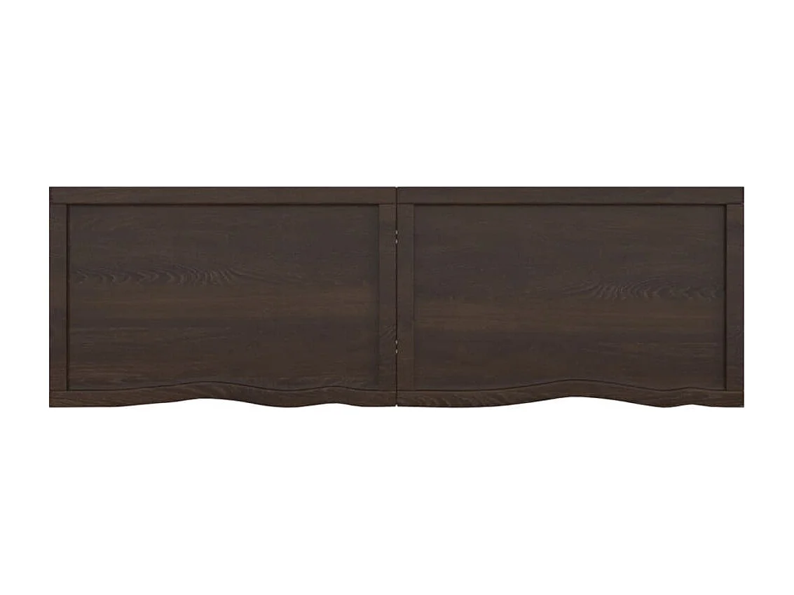 Wandschap behandeld massief eikenhout donkerbruin