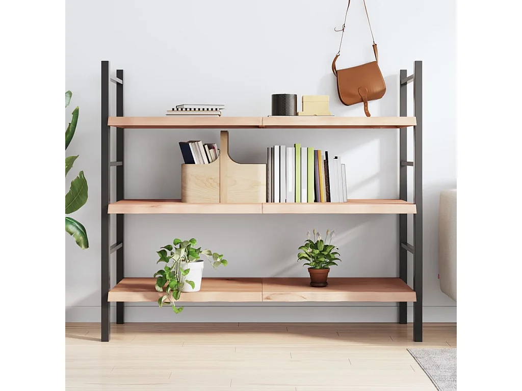 Étagère murale 140x60x(2-4) cm bois de chêne massif non traité