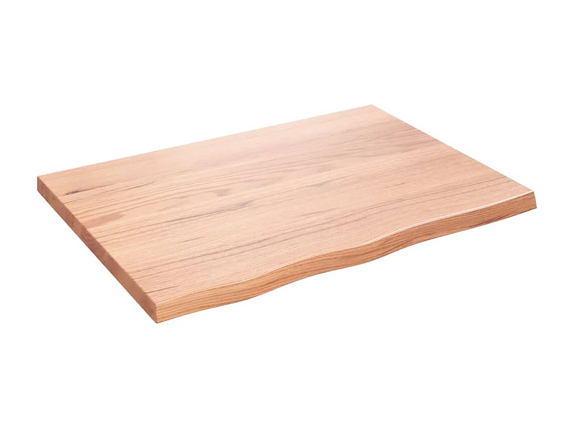 Étagère murale marron clair bois chêne massif traité