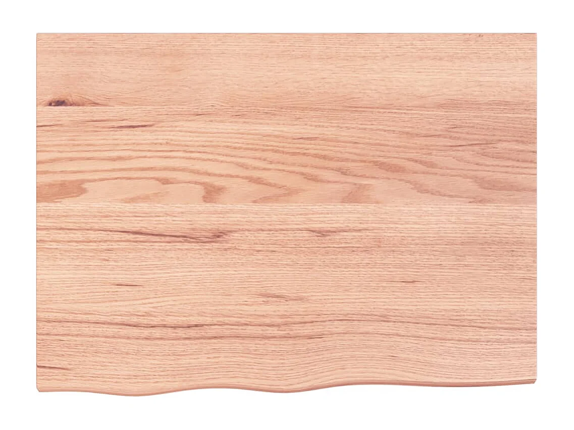 Étagère murale marron clair bois chêne massif traité