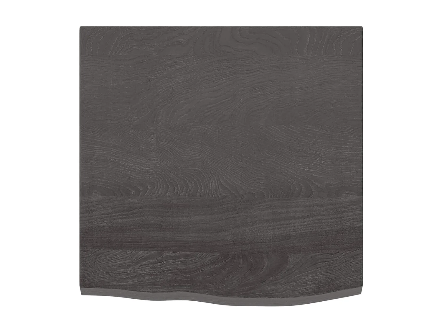 Wandschap 60x60x2 cm behandeld massief eikenhout donkerbruin