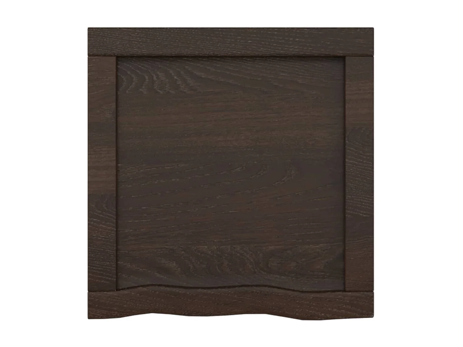 Étagère murale marron foncé bois chêne massif traité