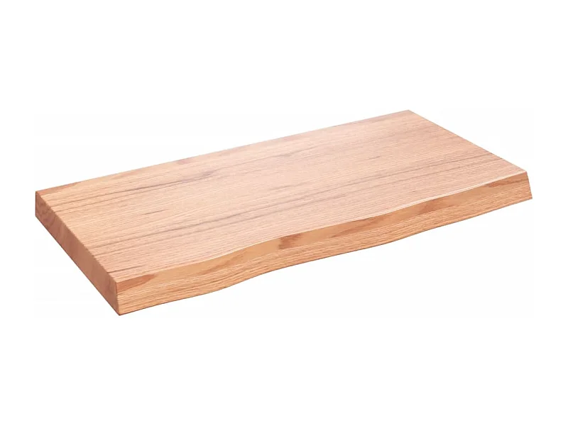 Étagère murale marron clair bois chêne massif traité