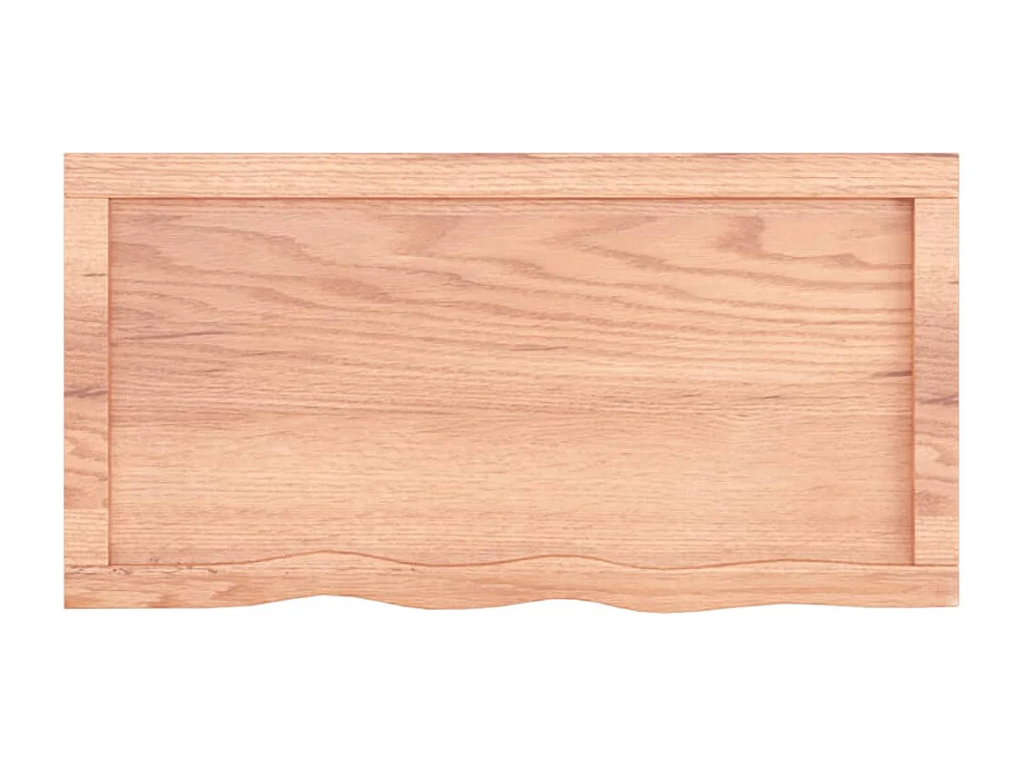 Étagère murale marron clair bois chêne massif traité