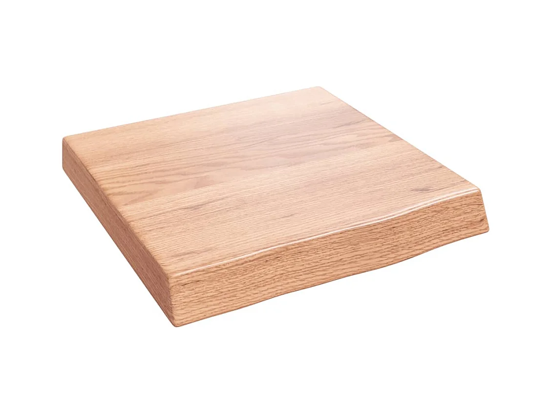 Étagère murale marron clair bois chêne massif traité