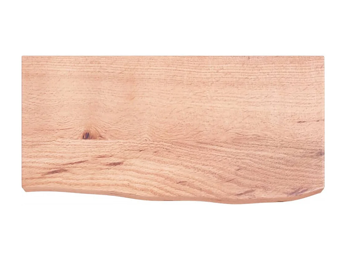 Étagère murale marron clair bois chêne massif traité