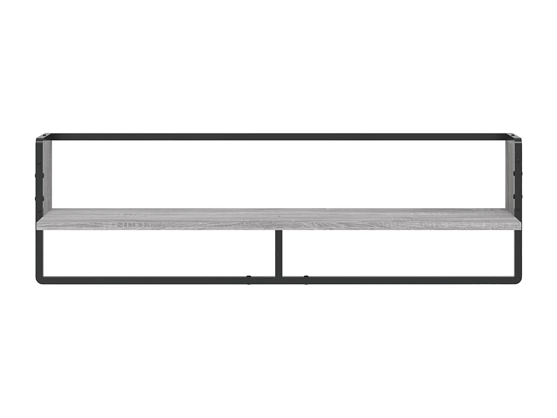 Étagère murale avec barre sonoma gris 100x25x30