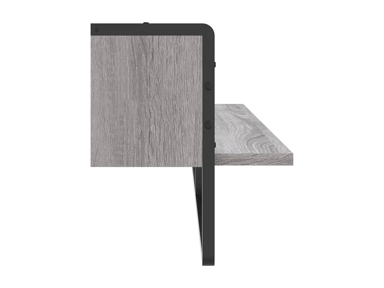 Étagère murale avec barre sonoma gris 100x25x30