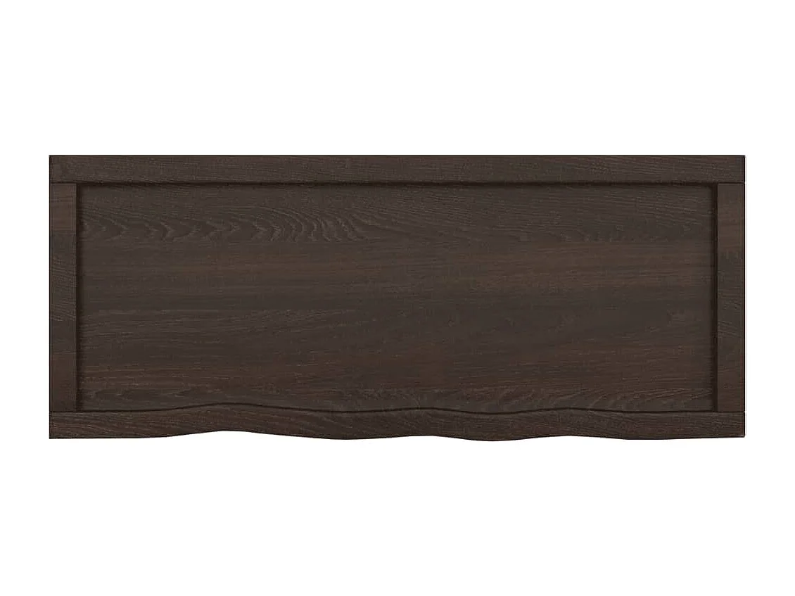 Étagère murale marron foncé bois chêne massif traité