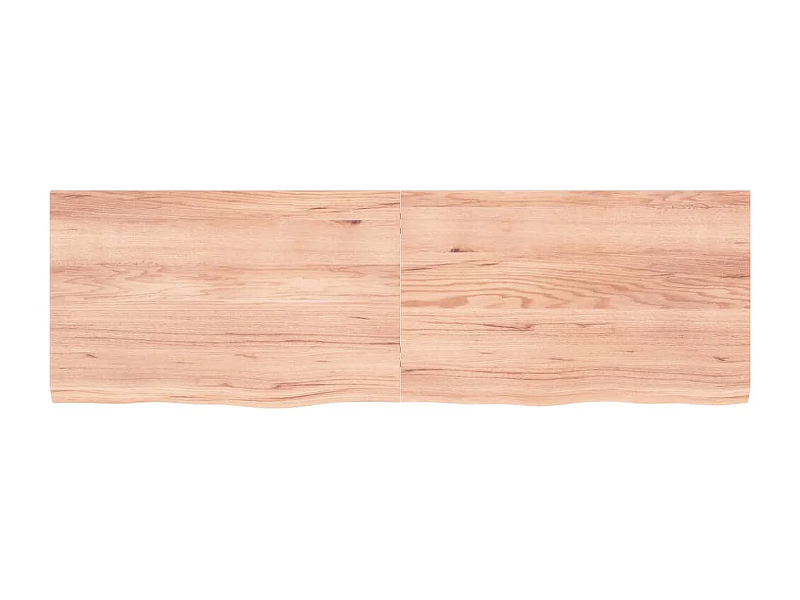 Étagère murale marron clair bois chêne massif traité